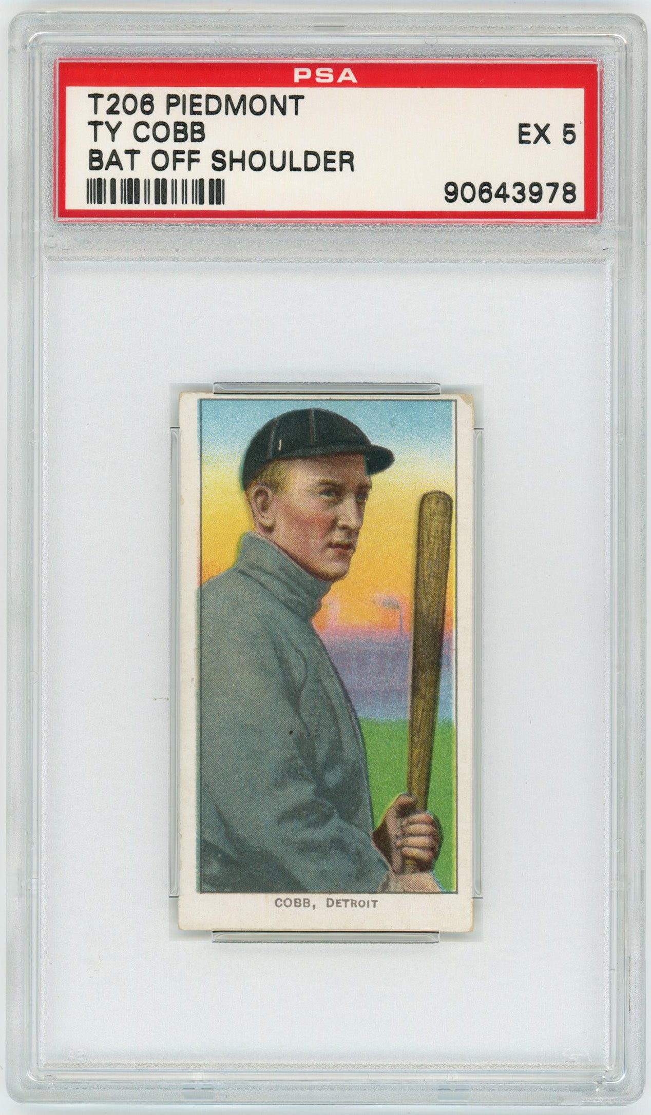 T206 Ty Cobb Bat Off Shoulder, Piedmont. PSA 5 EX.