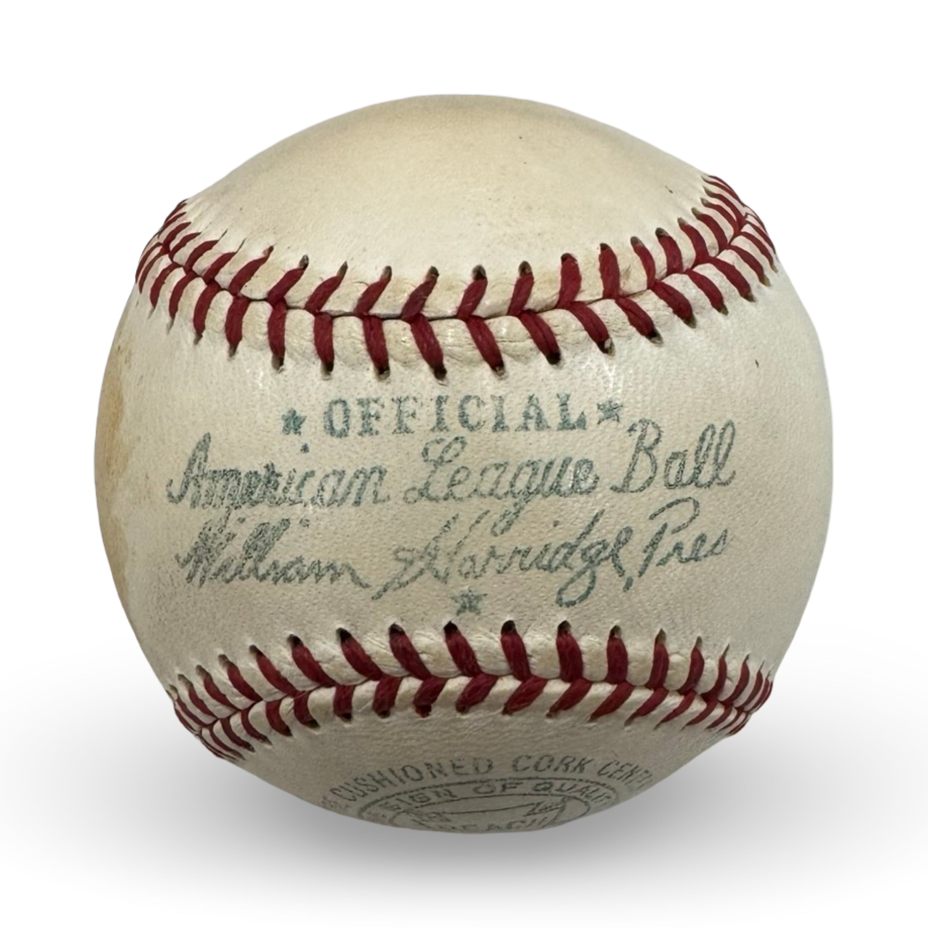 Ty Cobb Single Signed Baseball, Inscribed 1959. Official AL Ball. PSA