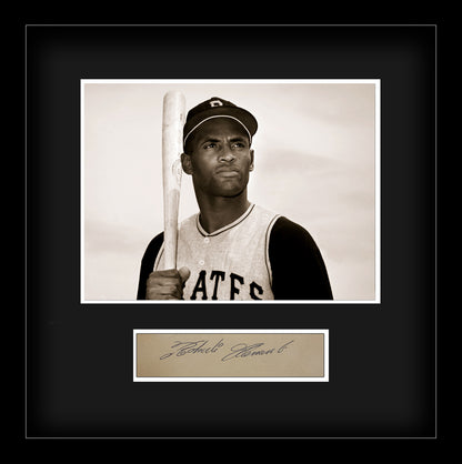 Rare Roberto Clemente Signed Rookie Era Autograph Display, circa 1955. Auto PSA