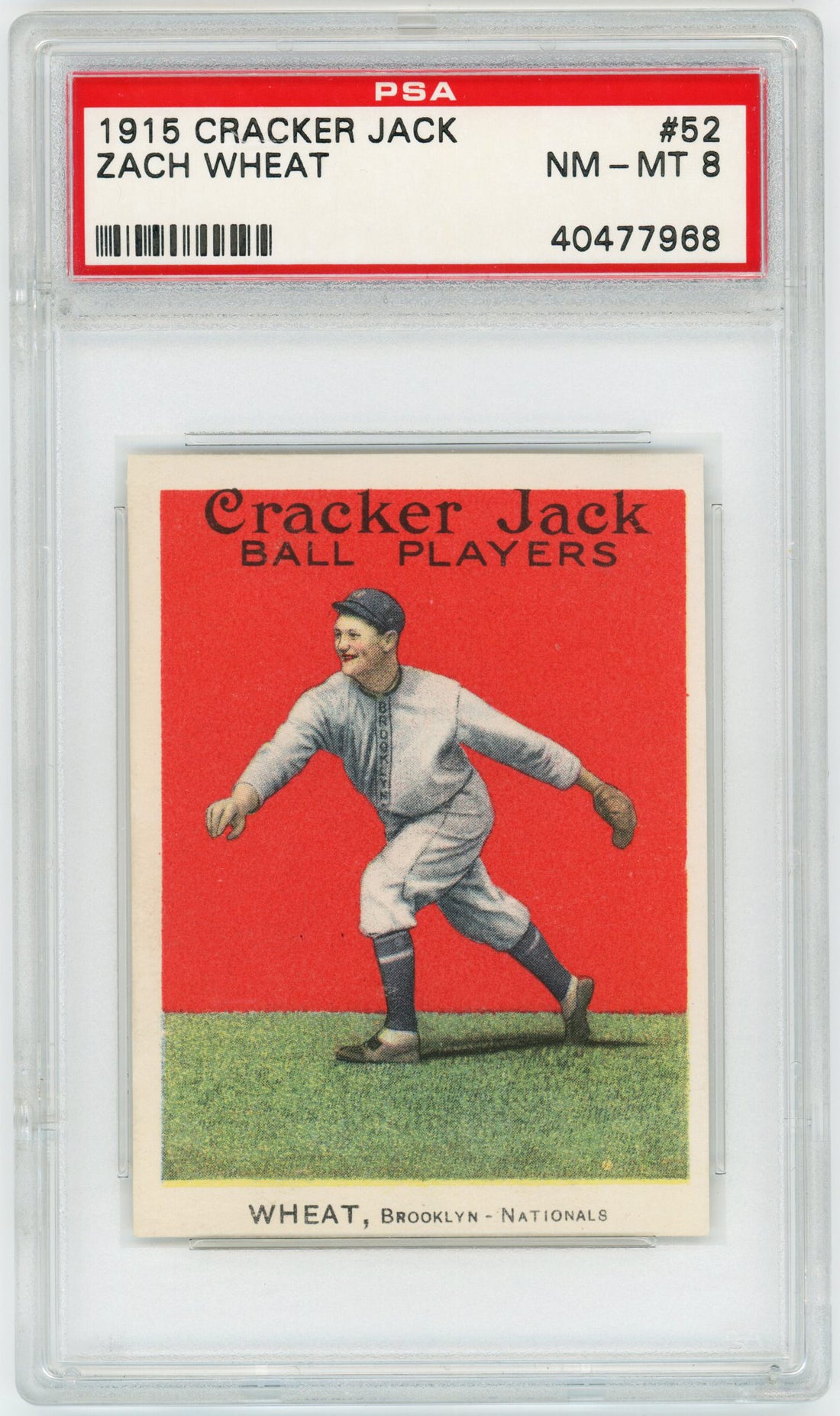 1915 Cracker Jack Zach Wheat, 