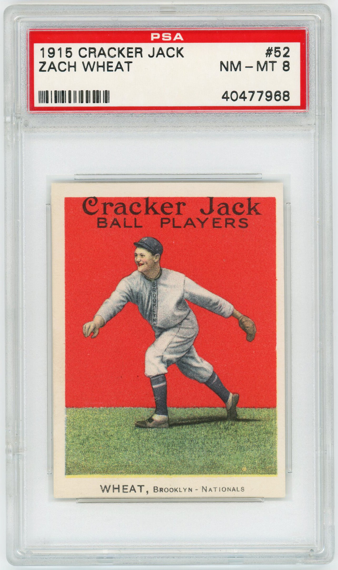 1915 Cracker Jack Zach Wheat, 