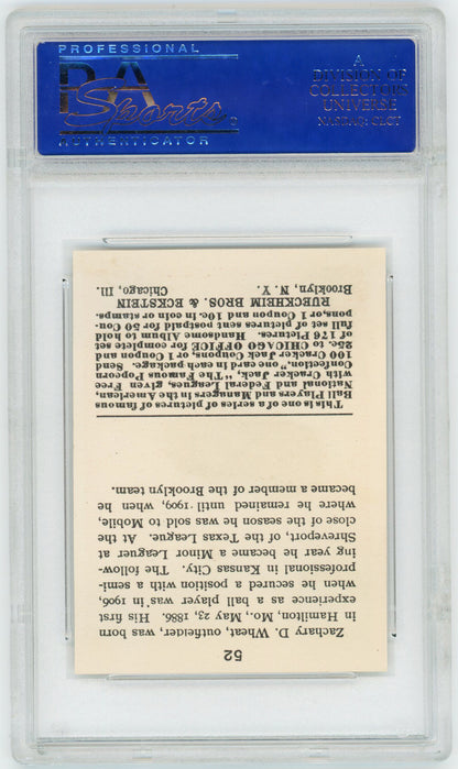 1915 Cracker Jack Zach Wheat, 