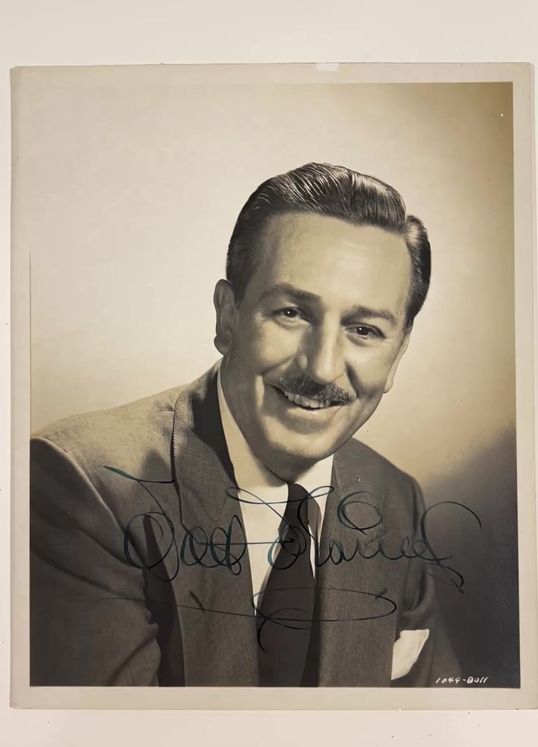 Rare Walt Disney Vintage Signed Photo. PSA