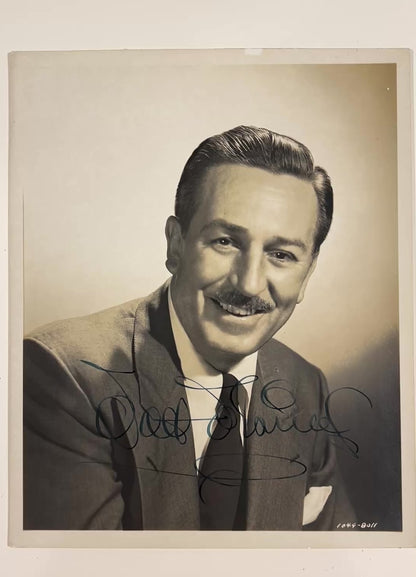 Rare Walt Disney Vintage Signed Photo. PSA