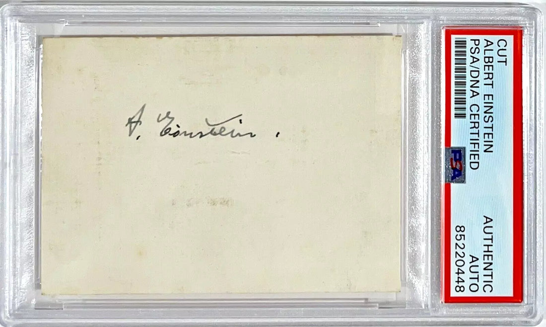 Albert Einstein Signed Autograph, Rare Auto. PSA