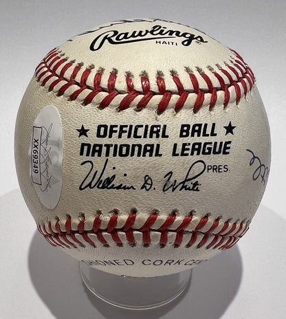 Mickey Mantle Willie Mays Duke Snider Signed Baseball. 1950s NY Baseball. JSA