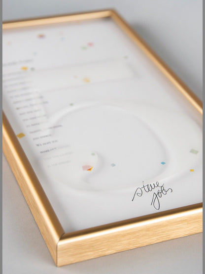 Steve Jobs Signed Apple Document with Logo. Rare Autograph. PSA