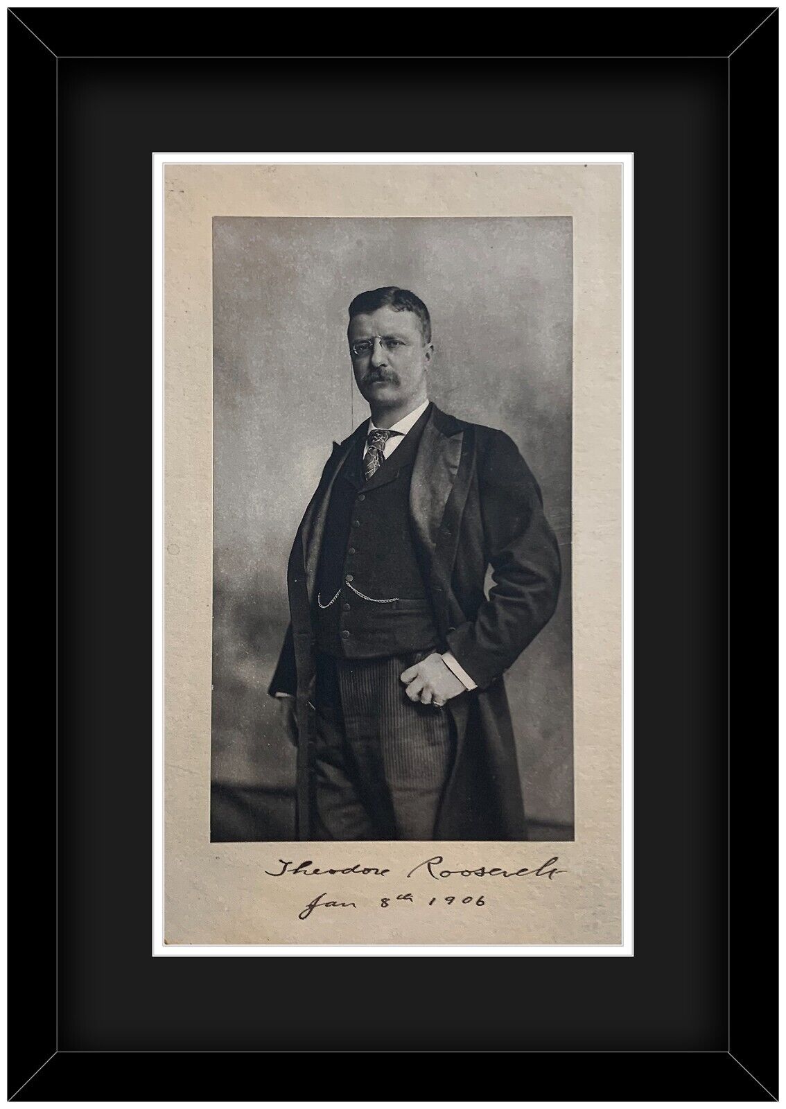 Rare President Theodore Roosevelt 1906 Signed &amp; Inscribed Photo, Oversize. JSA