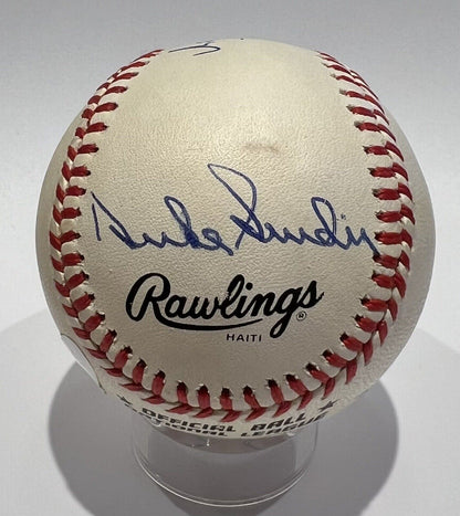 Mickey Mantle Willie Mays Duke Snider Signed Baseball. 1950s NY Baseball. JSA