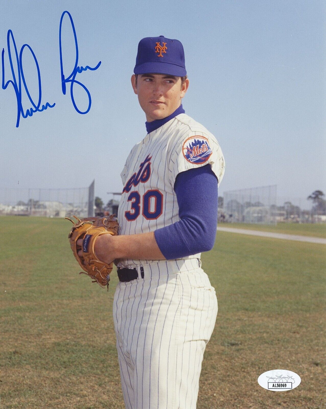 1966 Nolan Ryan Rookie Signed New York Mets 8x10 Photo. Auto JSA COA