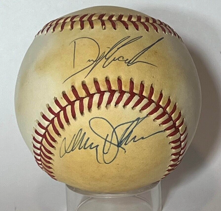 Doc Gooden Davey Johnson Signed 1986 World Series Autograph Baseball NY Mets JSA