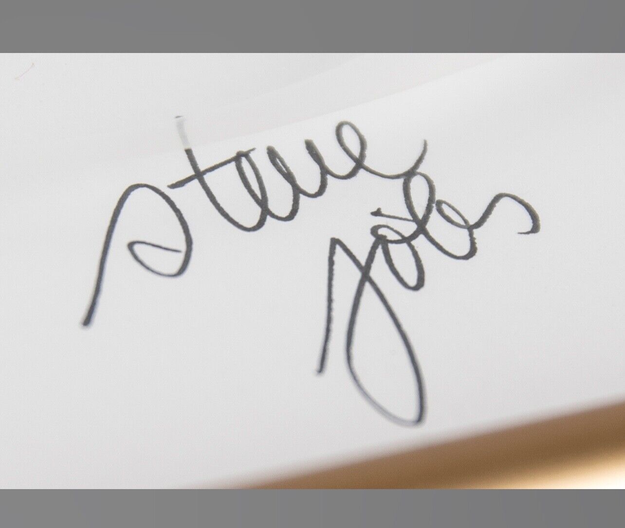 Steve Jobs Signed Apple Document with Logo. Rare Autograph. PSA