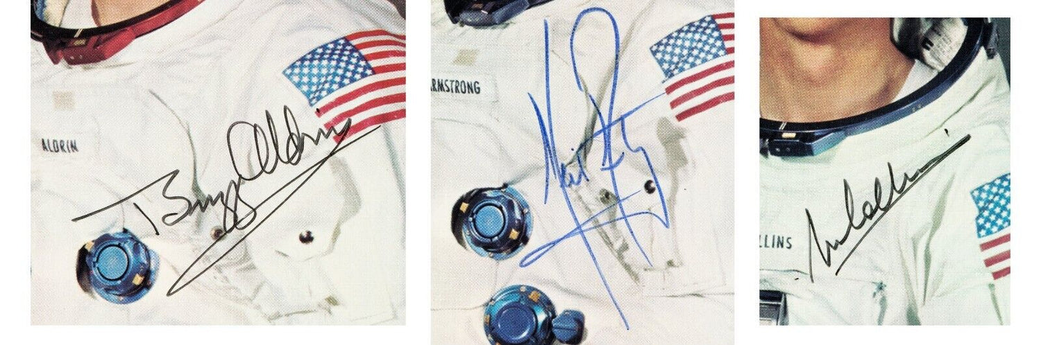 Apollo 11 Signed Framed Autograph Display, Armstrong Aldrin Collins Auto LOA