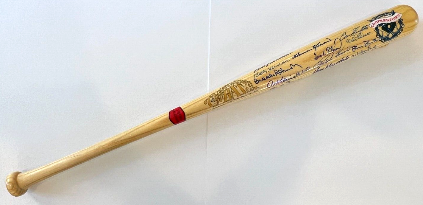Cooperstown Hall of Fame Signed Baseball Bat Auto JSA