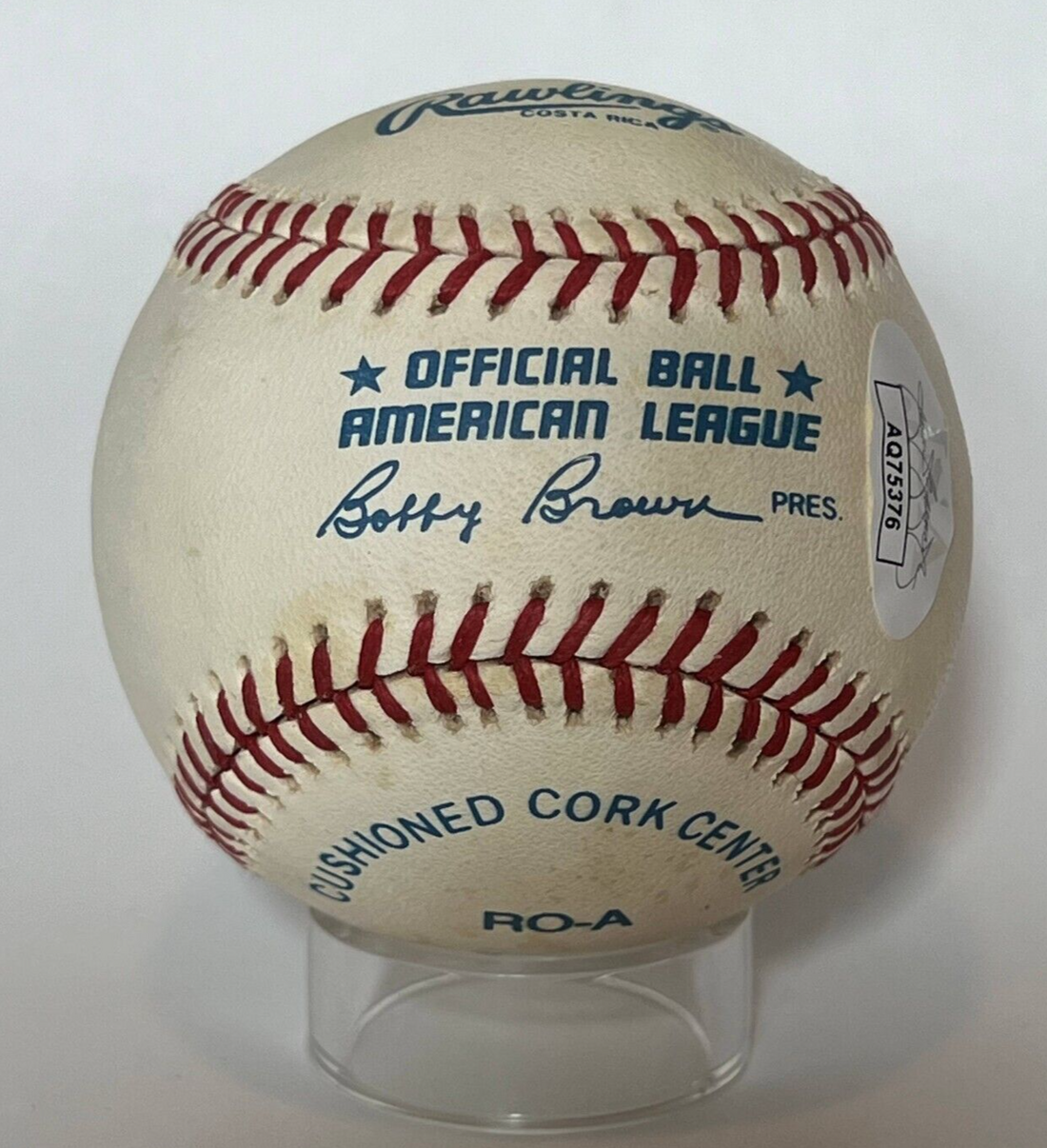 Buck Leonard Single Signed Autograph Baseball. Negro League. JSA signature.