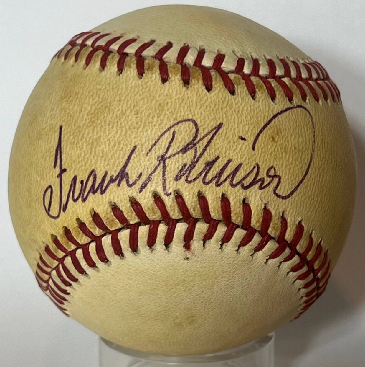 Frank Robinson Single Signed Autograph Baseball. Baltimore Orioles JSA signature