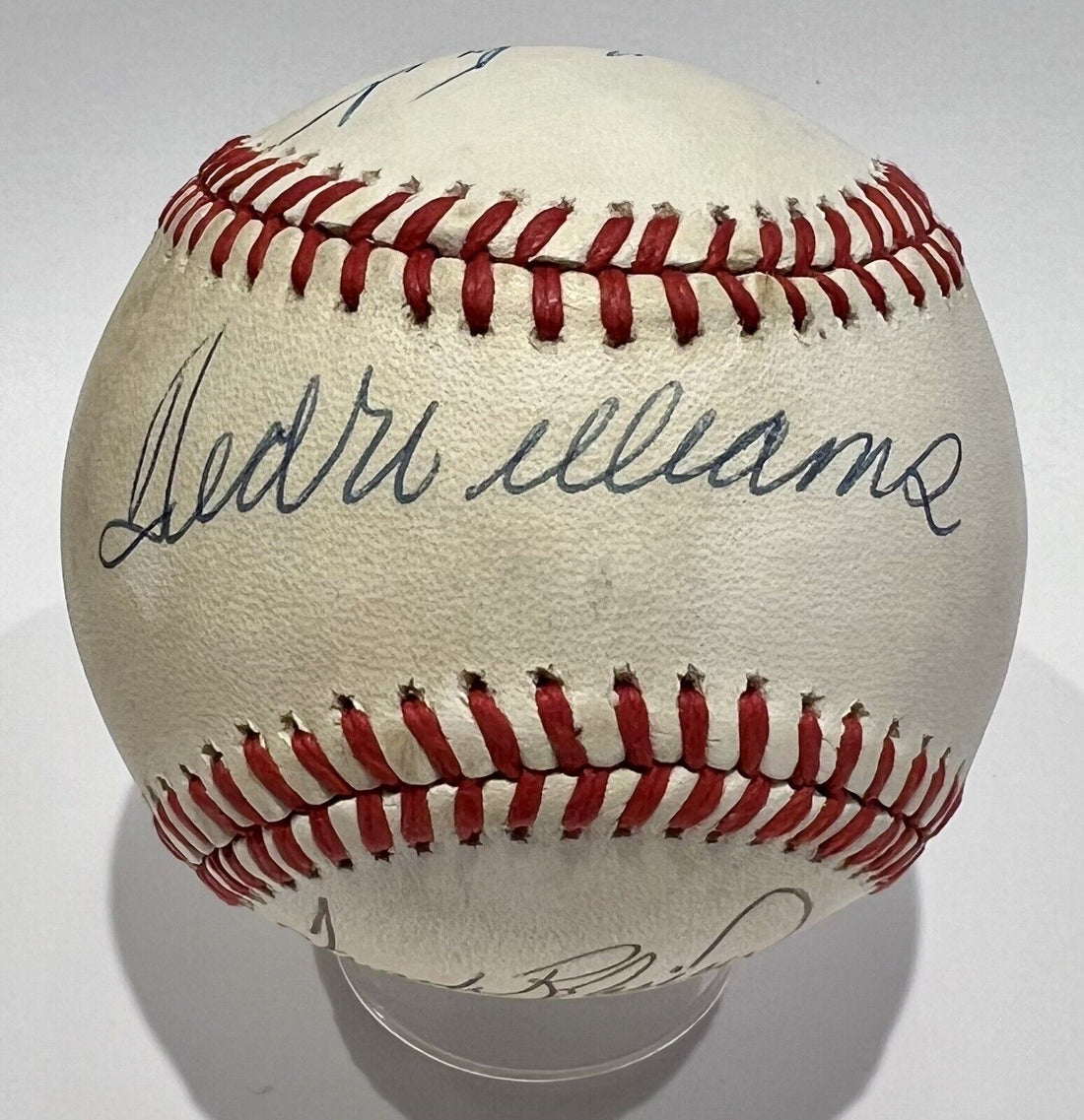 Mickey Mantle Ted Williams Signed Baseball Triple Crown Yastrzemski Robinson JSA