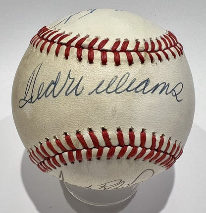 Mickey Mantle Ted Williams Signed Baseball Triple Crown Yastrzemski Robinson JSA