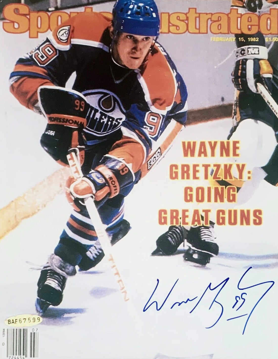 Wayne Gretzky Signed Sports Illustrated Magazine Cover. Upper Deck with UDA Box