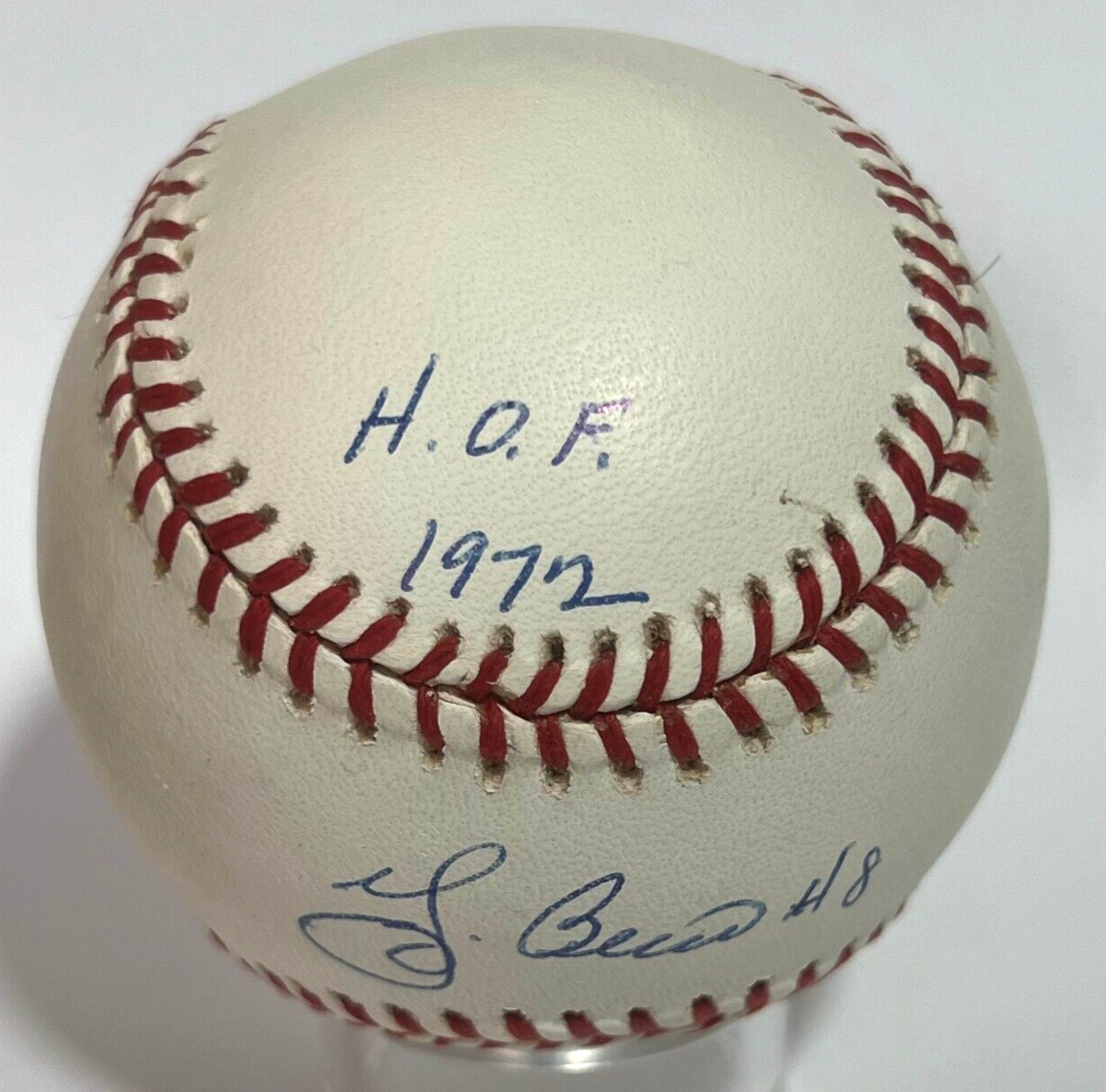 Yogi Berra Signed Baseball with HOF 1972 MVP 