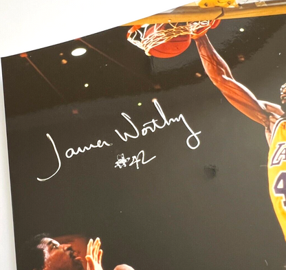 James Worthy Inscribed Signed 8x10 Photo Los Angeles Lakers Auto Autograph JSA