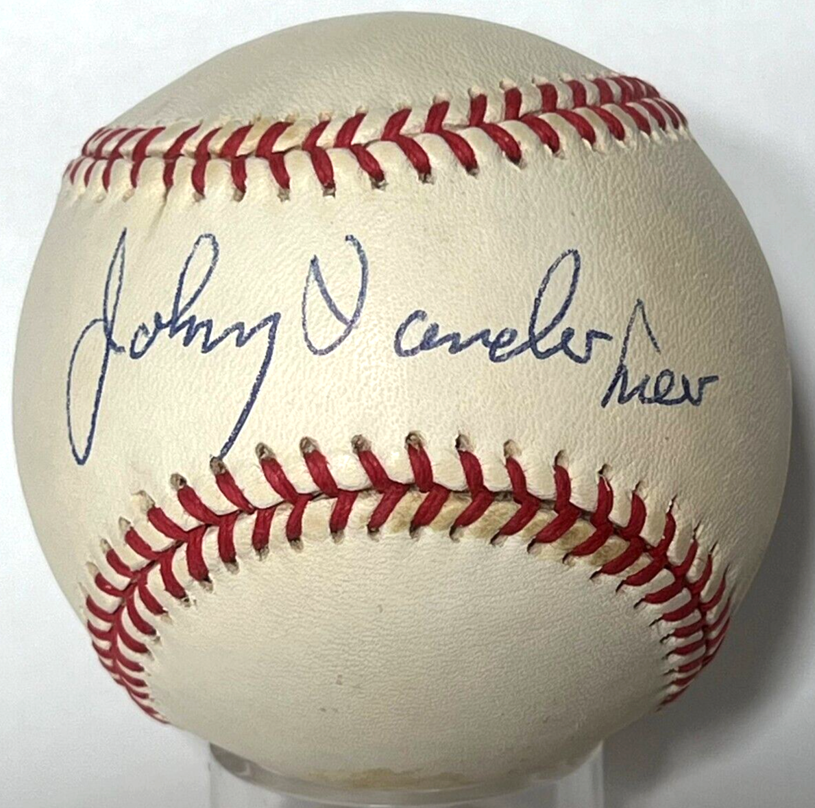 Johnny Vander Meer Signed Autograph Baseball. Vandermeer JSA signature.