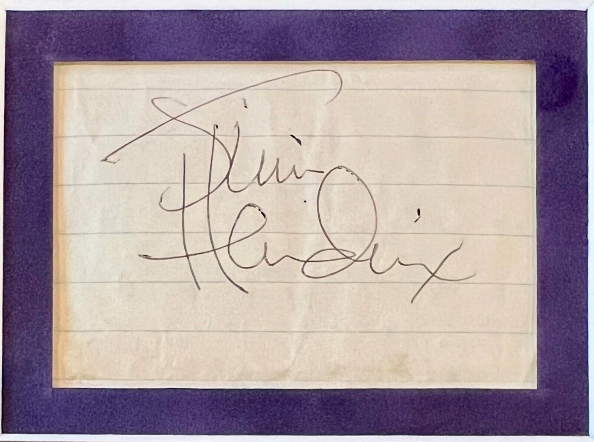 Jamie Rix Autograph Jimi Hendrix Experience Signed Autograph Framed Display Album. Auto JS ...