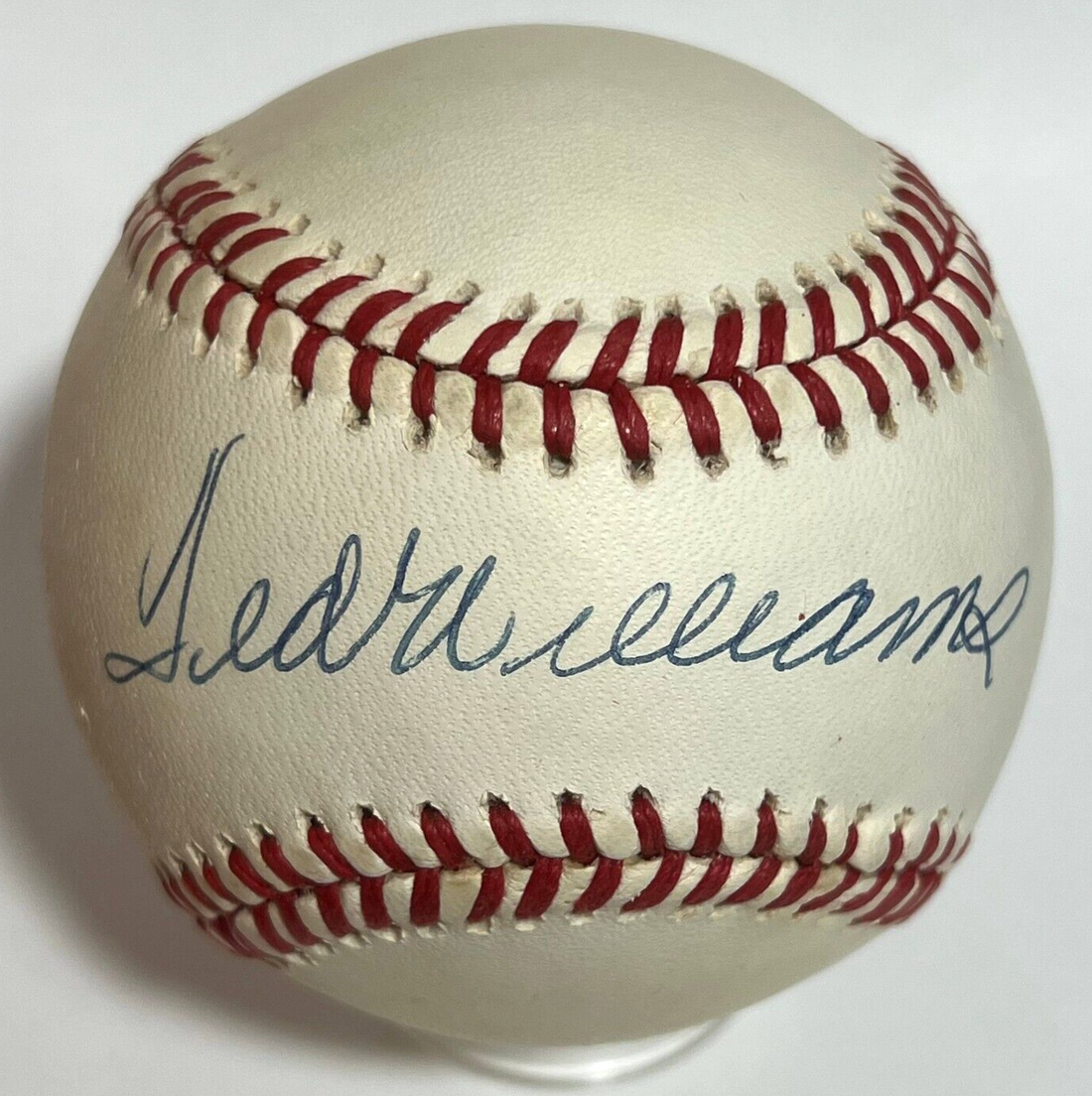 Ted Williams Single Signed Autograph Baseball. Boston Red Sox. JSA signature.