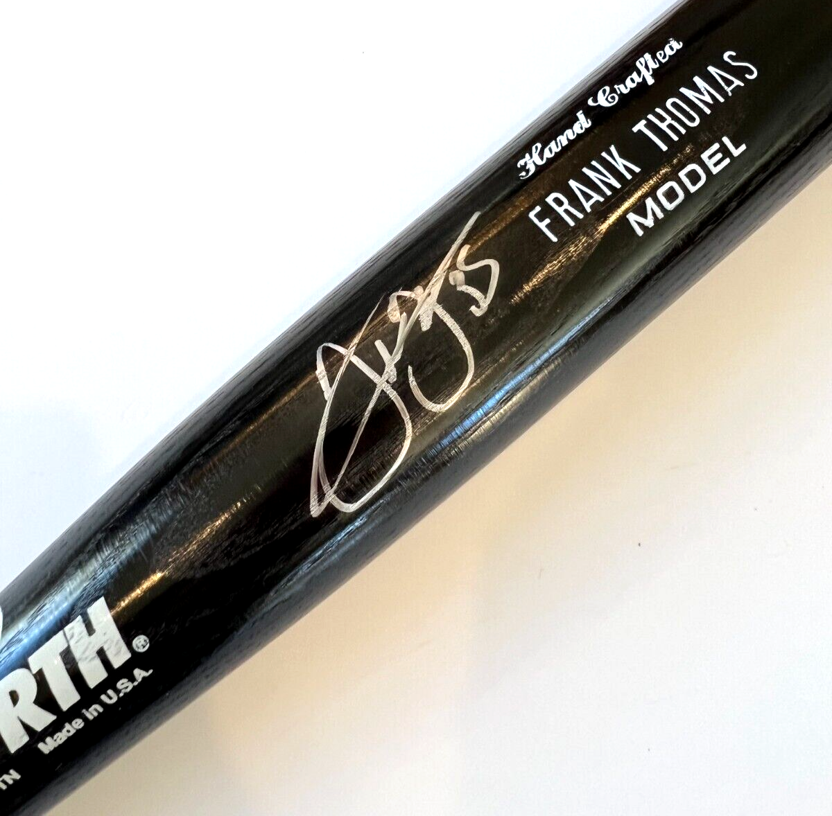 Frank Thomas Signed Inscription 35 Baseball Bat Worth Auto Autograph JSA